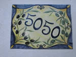 Custom tile with house number